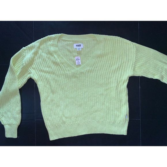 Victoria's Secret M SWEATER+L PANTS leggings+thong NEON YELLOW green VSX SPORT - Picture 4 of 6